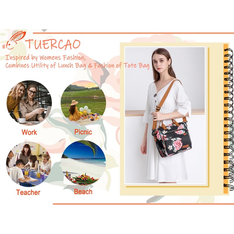 TuErcao Lunch Bags for Women - Boite a Lunch Femme