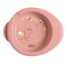 Chicco Warmy Baby and Toddler Plate for Hot Food, Thermal Children's Plate Set with Hot Water Container, Weaning Plate with Non-Slip Base and Ergonomic Design, 0% BPA, 6+M, Pink