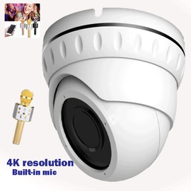Amview 5MP 4K lite with Starlight HD IR Eyeball Security Camera  Built-in Mic Audio
