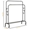 SUOERNUO Garment Rack with Wheels Clothing Rack for Hanging Clothes