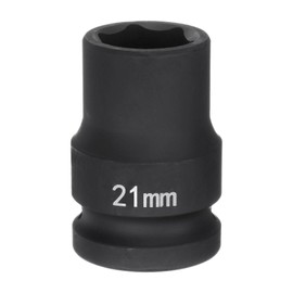 HARFINGTON 6-Point Impact Socket 3/4" Drive 21mm Metric 40Cr Alloy Steel Spindle Axle Nut Impact Socket