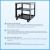 JIZEUO 9U Open Frame Server Rack with Wheels Free Standing