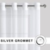 JIUZHEN White Sheer Curtains 84 Inches Long - Grommet Semi