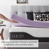 LUCID 4 Inch Lavender Infused Memory Foam Mattress Topper-Ventilated Design-King