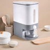 Rubtlamp 22.5-25 Lbs Gray Rice Dispenser, Rice Container with Lid,