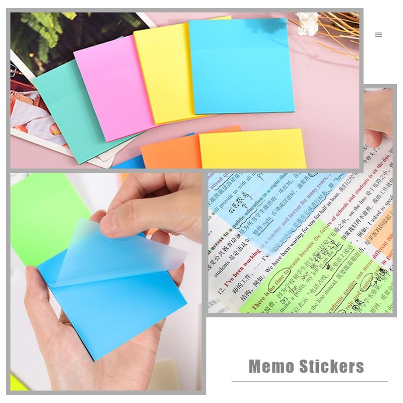 Operitacx 6 Books Colorful Sticky Notes Sticking Memo Pads Self-stick