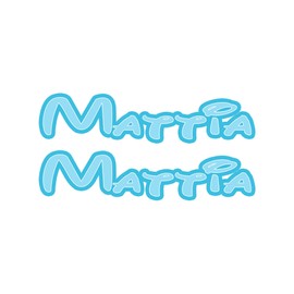 GamesMonkey® Sticker Names Bedroom – 2 Pieces – Various Sizes – Boy Girl Games Door Closet (Mattia, 25 x 5 cm)