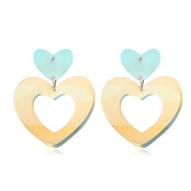 Stocking Stuffers Holiday Outfits for Women 2024 Heart Earrings for Women Earrings Lover Dangle Earrings Heart Earrings Acrylic Earrings Butterfly Stud Earrings Double Heart Earrings Concert Gifts for Fans (Butterfly)