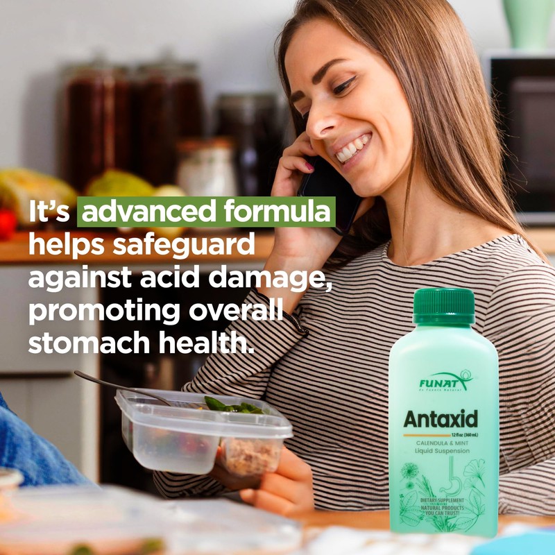 FUNAT Antaxid Liquid Suspension with Calendula, Mint and Colloidal Clay