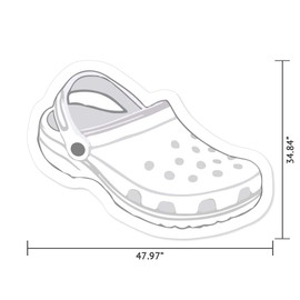 MightySkins Peel and Stick Art Removable Nature Lover Cute VSCO Girl Dorm Room Decor 48" Croc Sticker Vinyl Wall Decals