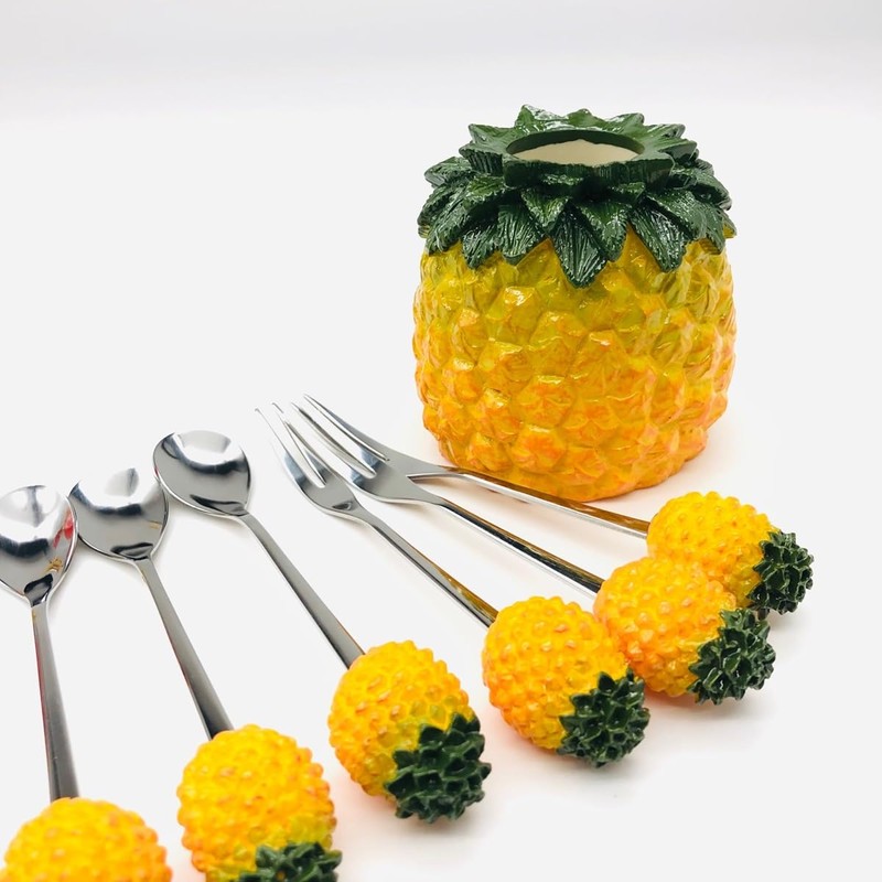 Fruit Pineapple Shaped Dessert Cutlery Set FS237