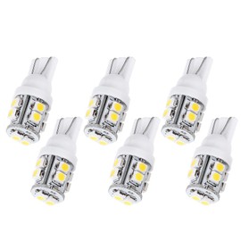 cciyu 194 LED Bulbs T10 168 Super Bright:6000K White Wedge 2825 Replacement Bulb for Interior Dome Map Light License Plate Light Backup Reverse Light,6Pack