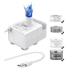 NPET DF10 Dog Water Fountain, 170oz/1.3Gallon/5L Large Automatic Pet Water Dispenser Cat Water Fountain with Cleaning Kit, Replacement Filter for Cat, Dogs, Multiple Pets (Replacement Pump)