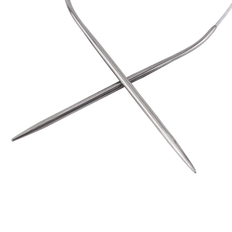 11pcs Steel Stainless Circular Needle Knitting Tools Crochet Craft Accessories