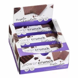 Power Crunch 3 PACK - Power Crunch Protein Energy Bar Flavor Triple Chocolate 1.4 oz, 12 ct