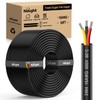 Nilight 50FT 16AWG 3 Conductor Electrical Wire Tinned Oxygen Free