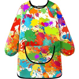 MESU Kids Art Smocks Long Sleeve Apron Waterproof Artist Painting Children Apron Graffiti M