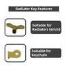 Aventurine Radiator Bleed Key - Radiator Valve Clock Key for