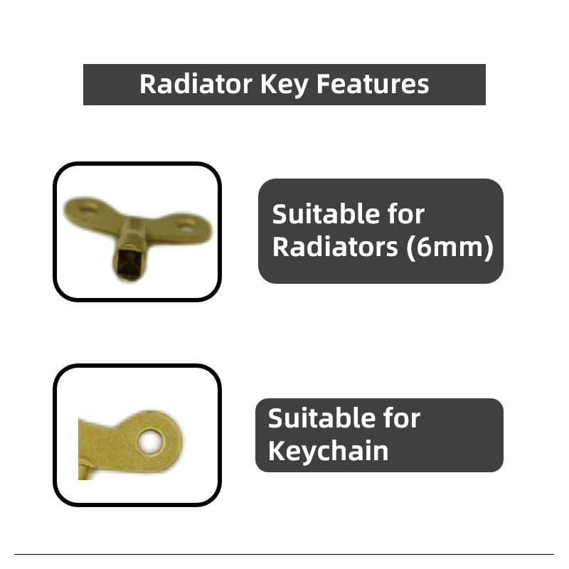 Aventurine Radiator Bleed Key - Radiator Valve Clock Key for