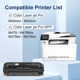 XINCTONER 414X Black Toner Cartridge 2 Pack High Yield (with Chip) Compatible Replacement for HP 414X W2020X 414A W2020A Work for HP Color Laser Jet Pro MFP M479fdw M454dw M454dn M455dn M479fdn Printer