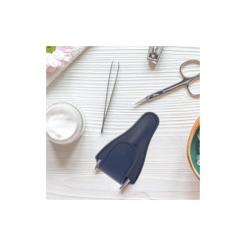 Angoily Bolsa para tijeras de uñas, funda de piel, soporte