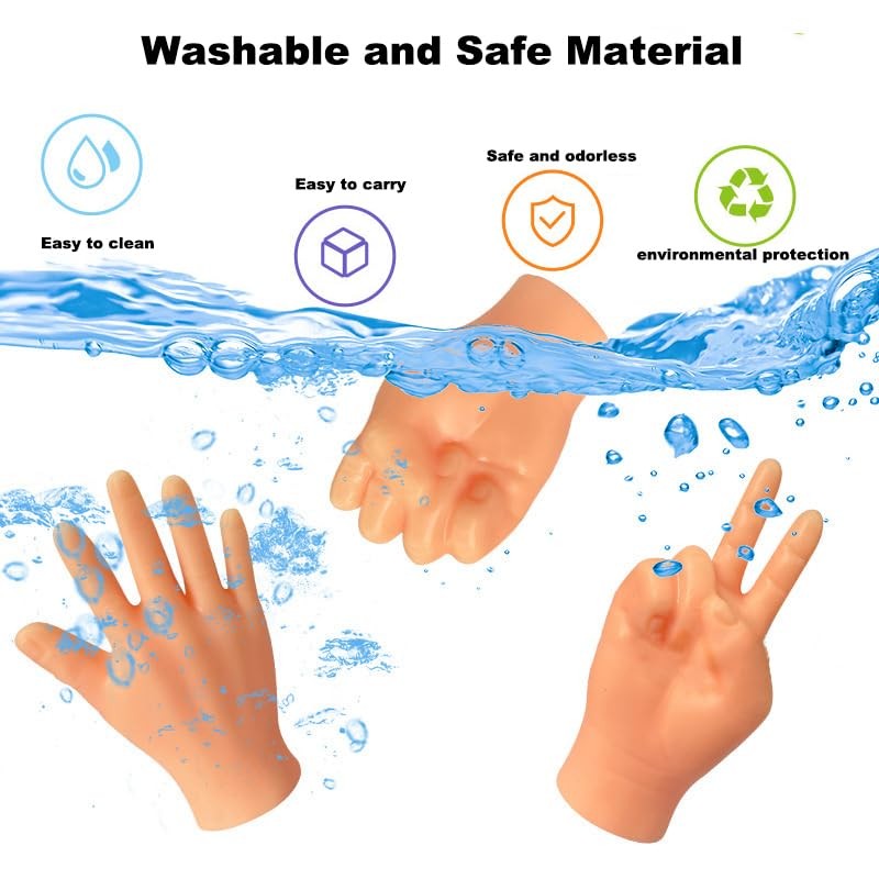 10 PCS Mini Hands, Glow in The Dark Tiny Premium