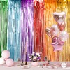 2pcs 3.2 x 8.3ft Glitter Rainbow Foil Fringe Curtain Door