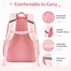 CAMTOP Girls Backpack with Lunch Box & Pencil Case Set,