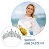 FRCOLOR Bridal Headband Wedding Tiara Rhinestones Princess Crown Baroque Design