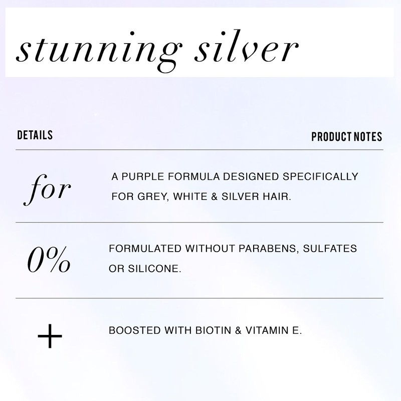 Pantene Stunning Silver Brightening Purple Shampoo for Dyed Gray and