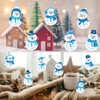 Epakh 24 Sets Snowman Craft Kit Tissue Paper Sign Craft