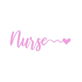 Nurse Love NOK Decal Vinyl Sticker |Cars Trucks Vans Walls Laptop| Pink |7.5 x 3.0 in|NOK1563