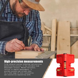 Magnetic Post - Folding Tool With 3 Vials - Adjustable Folding Post - Multifunctional Folding Magnetic Post Leveler - Fence Tools For Carpenters - Woodworkers
