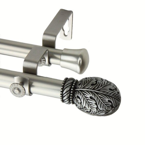 Rod Desyne Forest Double Curtain Rod 66-120 inch - Satin