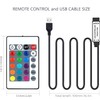 Valletock USB LED Strip with Remote Control, 16 Colours Dimmable,