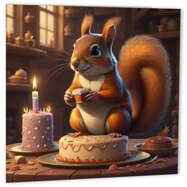 Squirrel Birthday Card Cute Squirrel Cards 145 x 145mm