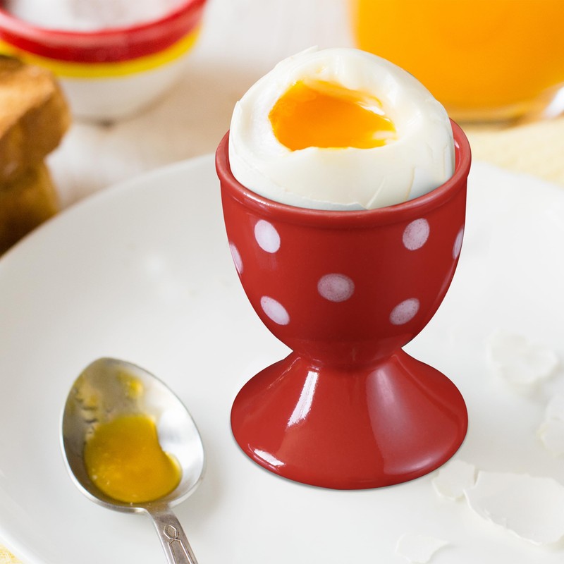 Cinf Easter Ceramic Egg Cup Red Set of 2 Porcelain