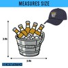 SEWOPEW Bucket of Beer Iron On Embroidery Patch for Backpacks