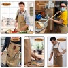 Chef Apron for women men,Adjustable Canvas Apron with Large Pockets,Crossback,Waterproof