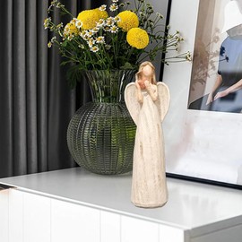 XIAJUMAO Guardian Angel Figurine Peaceful Angel Decoration Resin Sculpture Best Gift for Your Family Home Decor（Embrace Heart-Left）