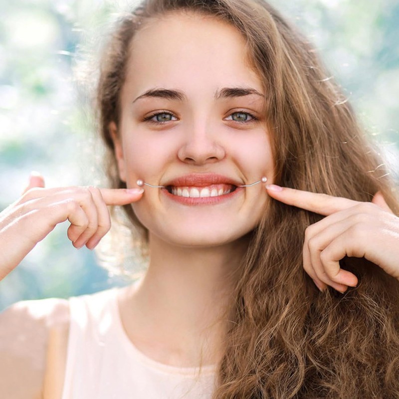 2 Pair Dimple Trainer Tool Piercing Free Improve Smile Dimple
