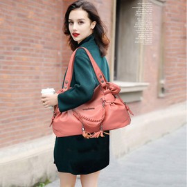 NICOLE&DORIS Handbags for Women Leather Shoulder Bag Fashion Handbags Crossbody Bags Casual Shoulder Bags for Women Pink