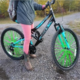 Lecute 72 Popotes Cubre Rayos Rines Embellecedores Motocicleta Bicicleta BMX Ruedas Moto Bici Decoracion (Rojo)