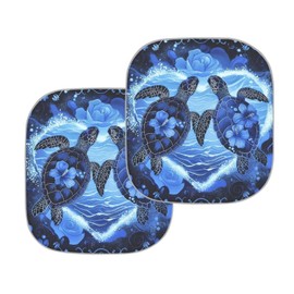 Epaihaiy 2pcs Sea Turtle Sun Shade for Car Windshield Front Windows Sunshade Foldable Sun UV Rays Blocker Keep Vehicle Cool Automotive Interior Accessries