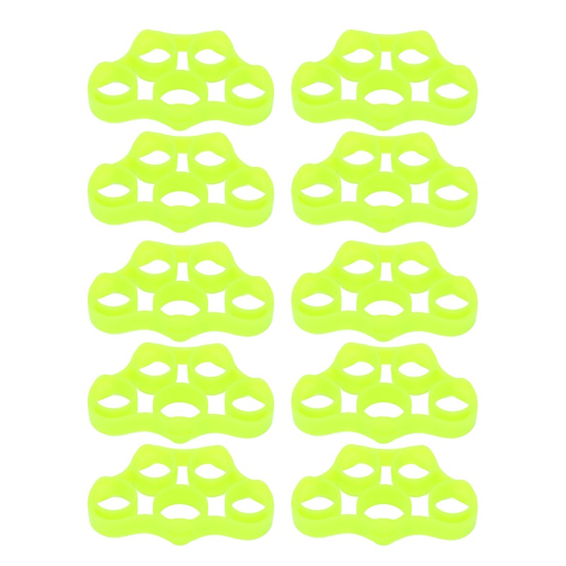 10Pcs Finger Exerciser 6.6LB Green Soft Flexible Silicone Portable Skin
