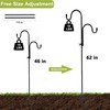 Double Shepherds Hooks, 62 Inch Two Sided Adjustable Bird Feeder