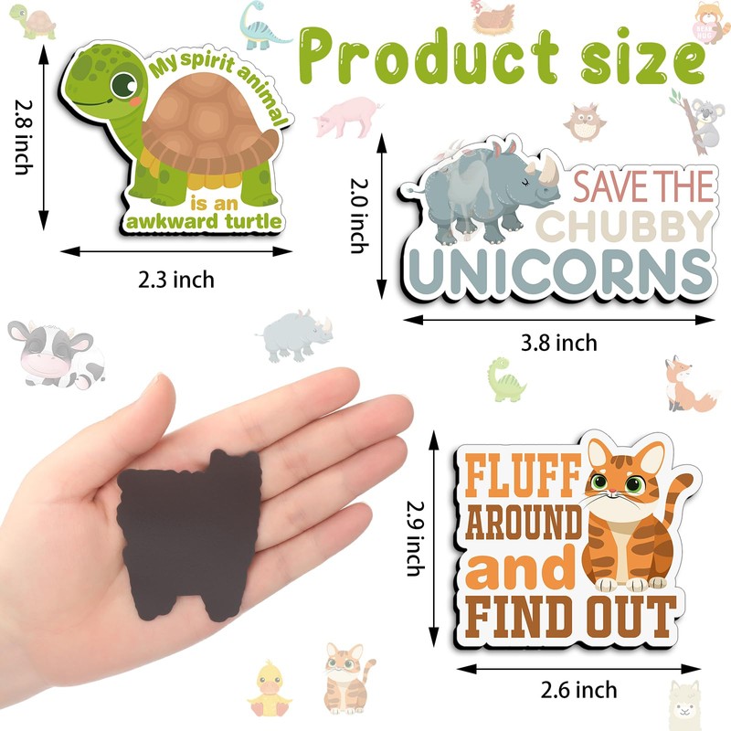 Kanayu 16 Pcs Funny Cute Magnets Adult Fridge Magnets Animal