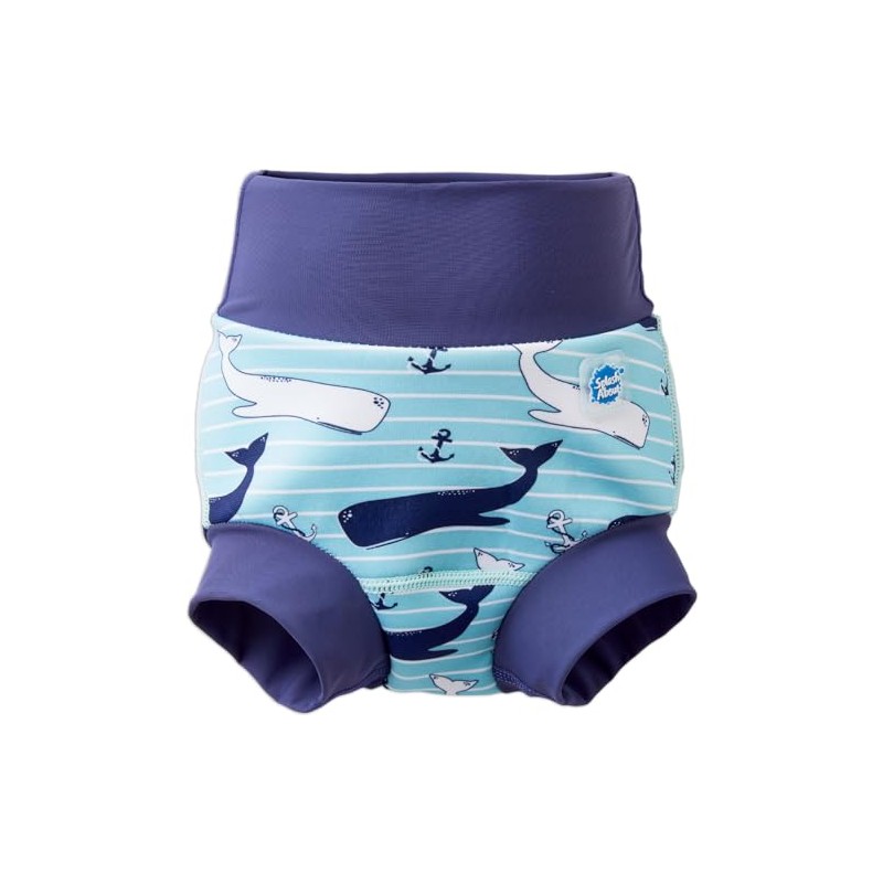 Splash About Happy Nappy Reusable Swim Diaper, Vintage Moby, 12-24