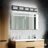 PRESDE Modern Black Bathroom Lights Fixtures Over Mirror 5 Light