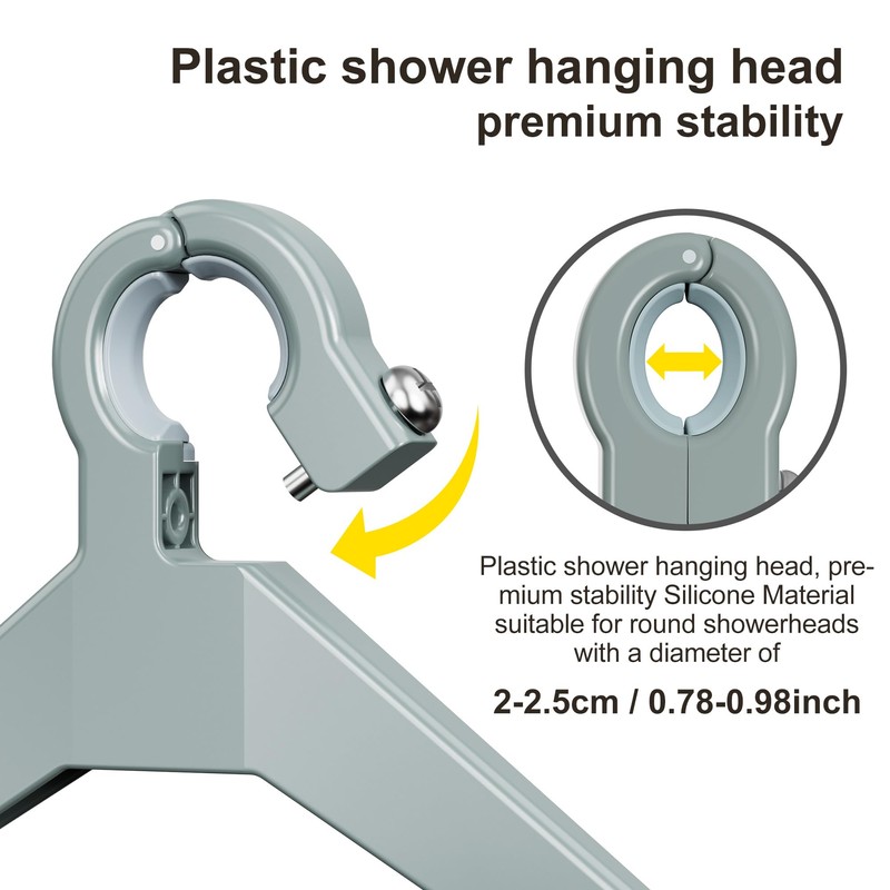 Orimade Adjustable Anti-slip Shower Caddy Overhead, Rustproof Hanging Shower Organizer